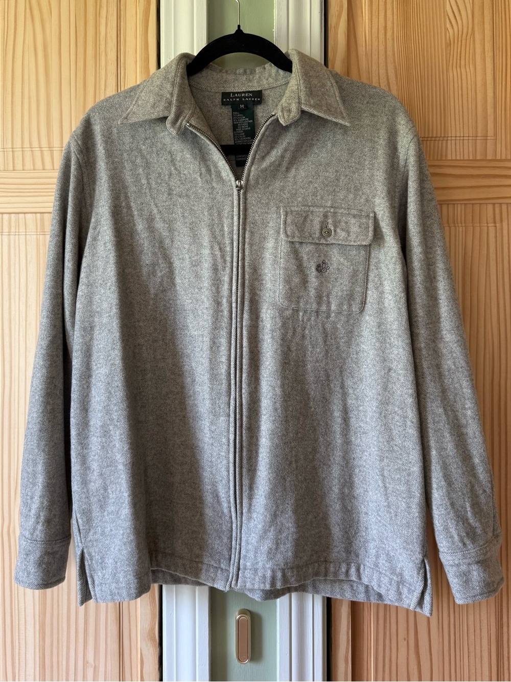 Lauren Ralph Lauren Wool-Cashmere Blend Zip Shirt Jacket